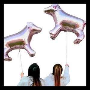 Victorias Secret PINK RARE Rose Gold XL LARGE Dog Balloon NEW